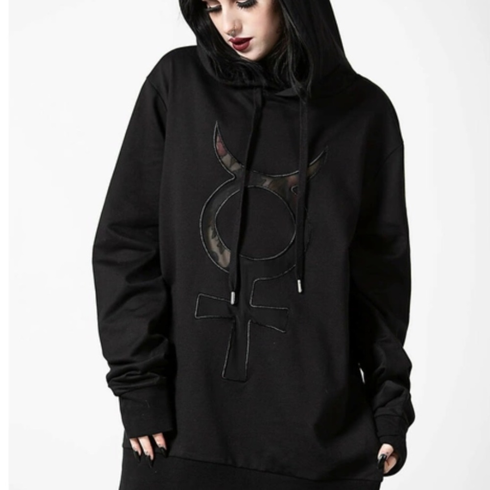 Killstar Black Mercury Rising Hoodie Pull-Over